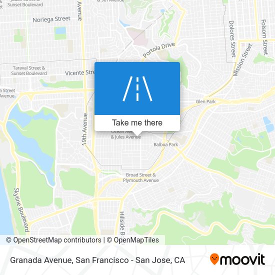 Mapa de Granada Avenue