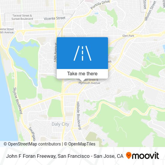 John F Foran Freeway map