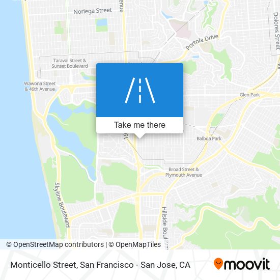 Monticello Street map