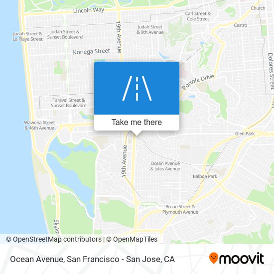 Mapa de Ocean Avenue