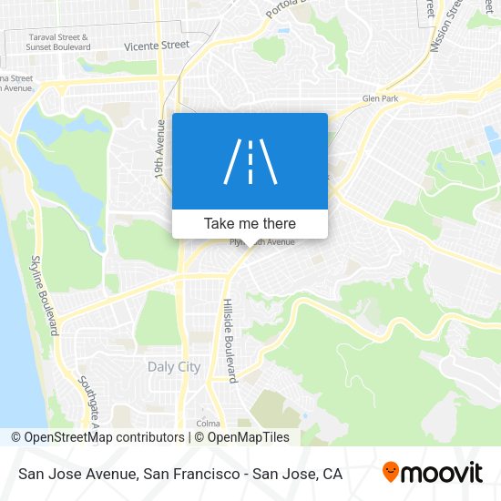 Mapa de San Jose Avenue