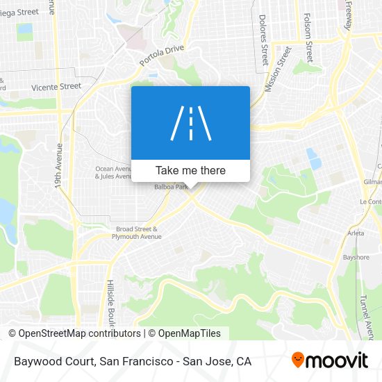 Mapa de Baywood Court