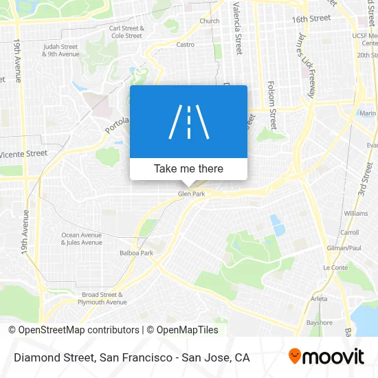 Diamond Street map