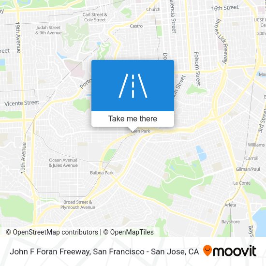 John F Foran Freeway map