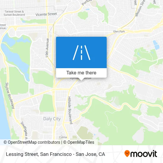 Lessing Street map