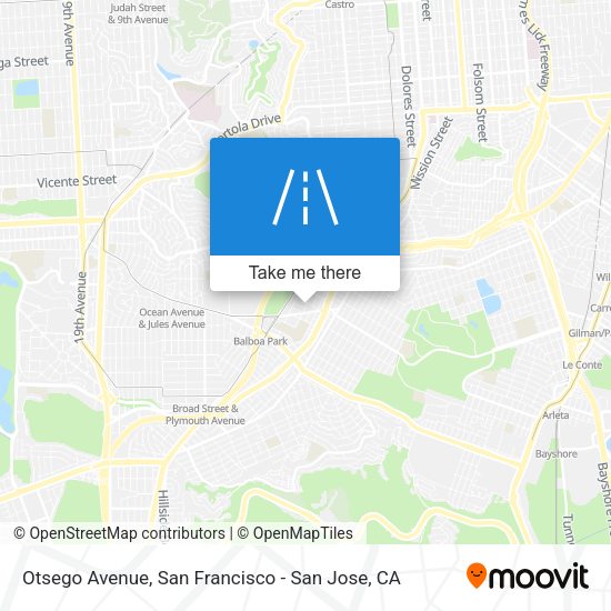 Mapa de Otsego Avenue