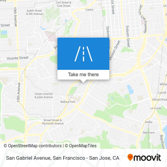 Mapa de San Gabriel Avenue