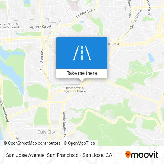 San Jose Avenue map