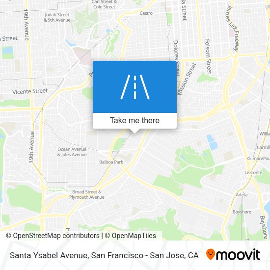Mapa de Santa Ysabel Avenue