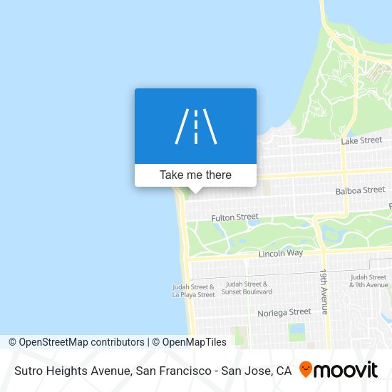 Sutro Heights Avenue map