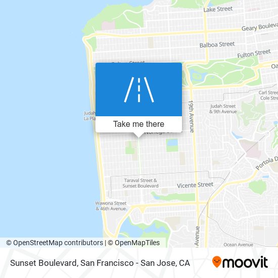 Sunset Boulevard map