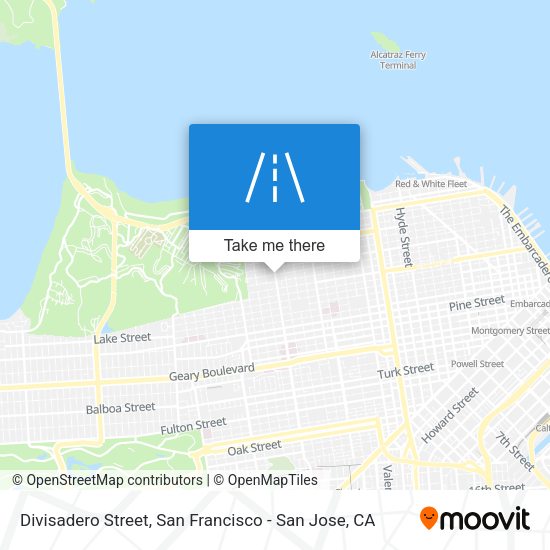 Divisadero Street map