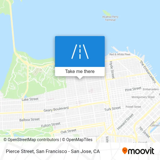 Pierce Street map