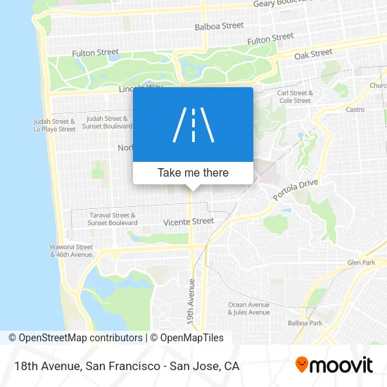 18th Avenue map