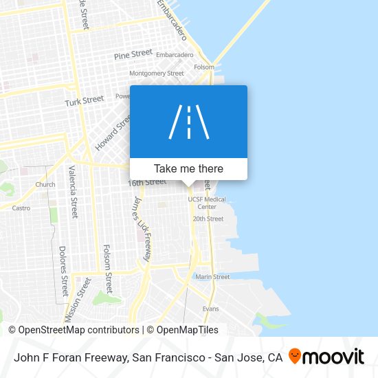 Mapa de John F Foran Freeway