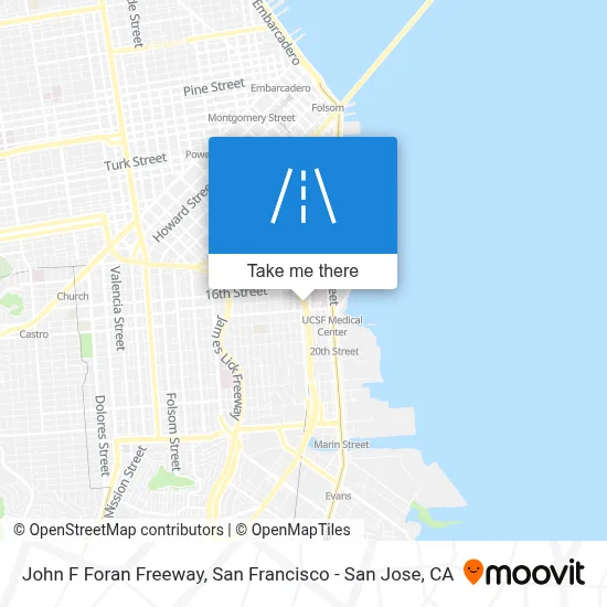 John F Foran Freeway map