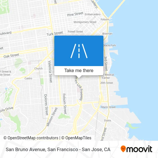 San Bruno Avenue map