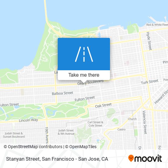 Stanyan Street map