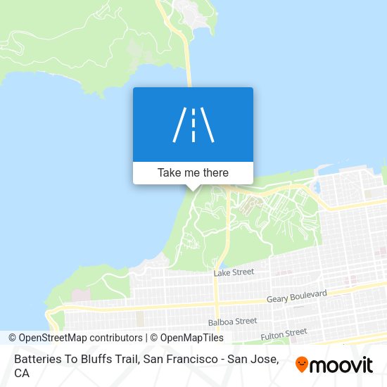 Mapa de Batteries To Bluffs Trail