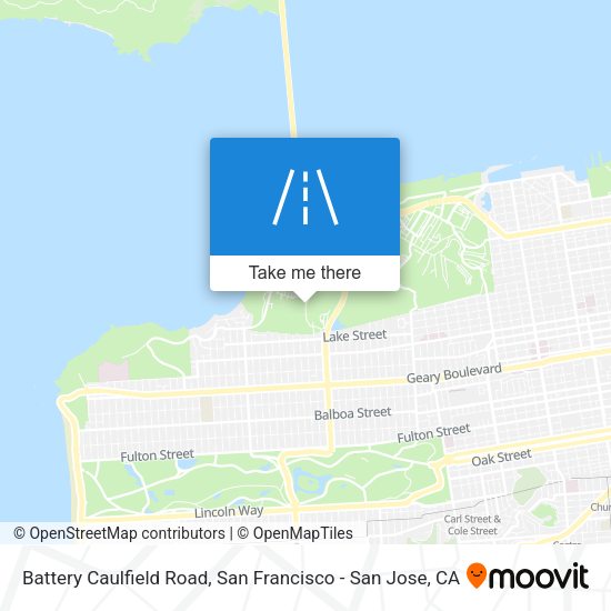 Battery Caulfield Road map