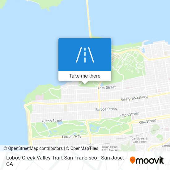 Lobos Creek Valley Trail map
