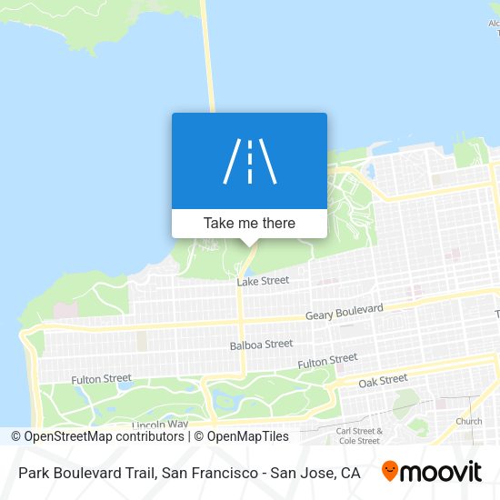 Park Boulevard Trail map