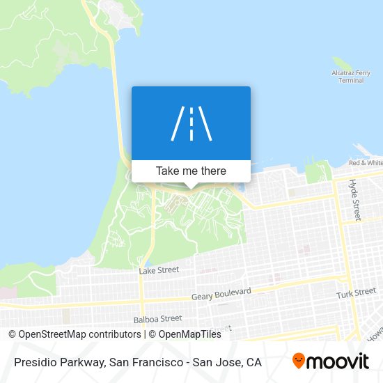 Presidio Parkway map