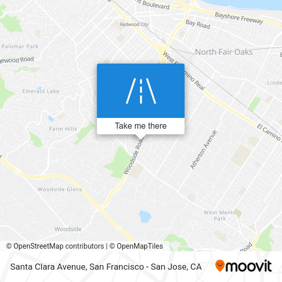 Santa Clara Avenue map