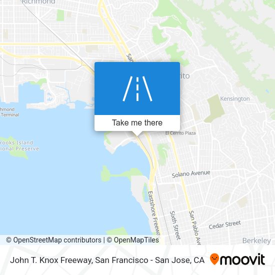 Mapa de John T. Knox Freeway