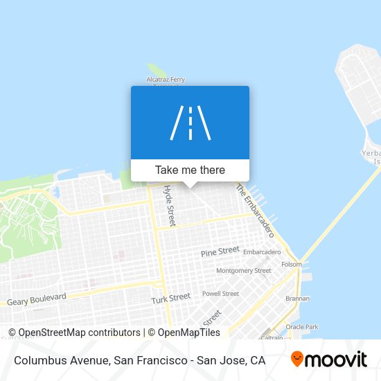 Mapa de Columbus Avenue