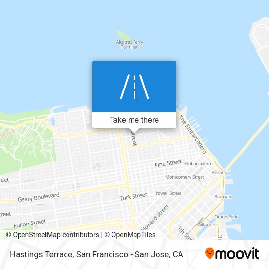 Mapa de Hastings Terrace