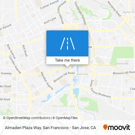 Almaden Plaza Way map