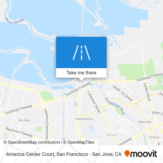 Mapa de America Center Court