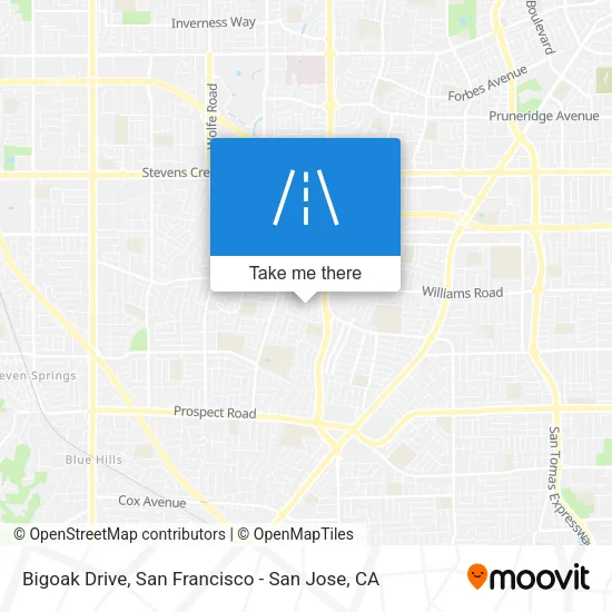 Bigoak Drive map