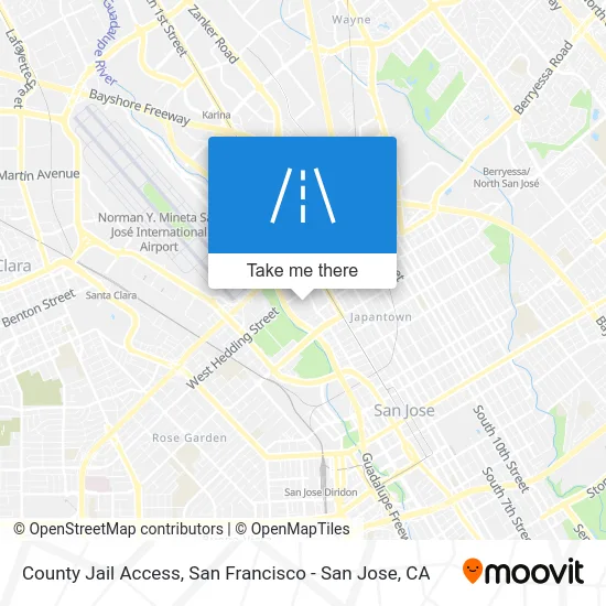 County Jail Access map