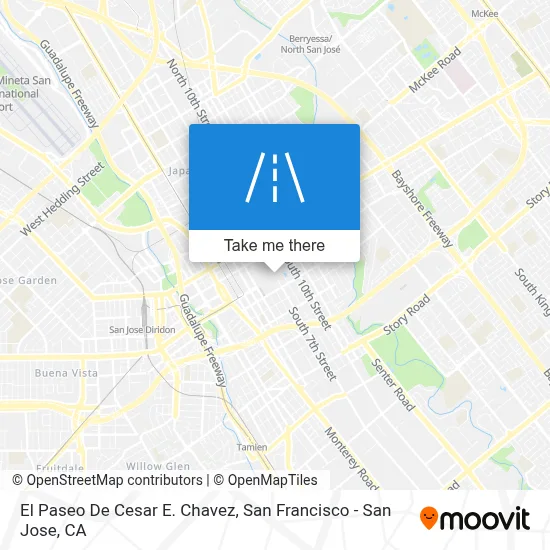 El Paseo De Cesar E. Chavez map