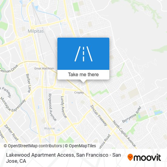 Mapa de Lakewood Apartment Access