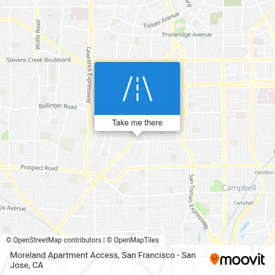 Moreland Apartment Access map