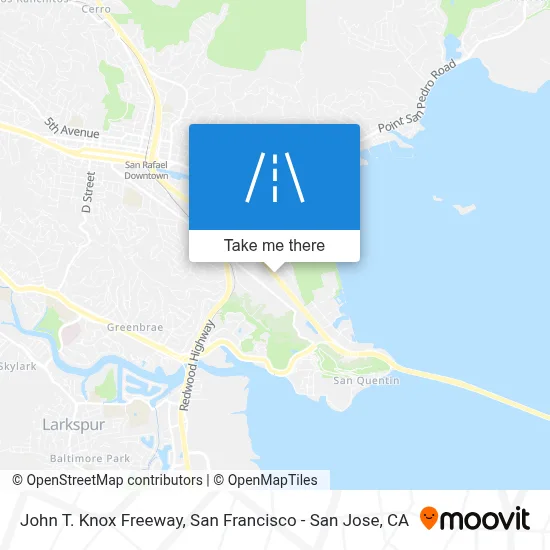 John T. Knox Freeway map