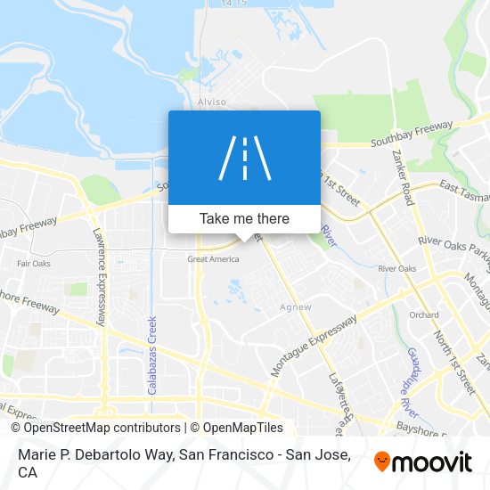 Mapa de Marie P. Debartolo Way