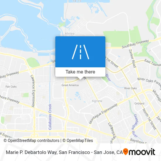 Marie P. Debartolo Way map