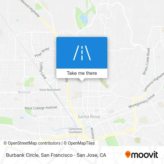 Burbank Circle map
