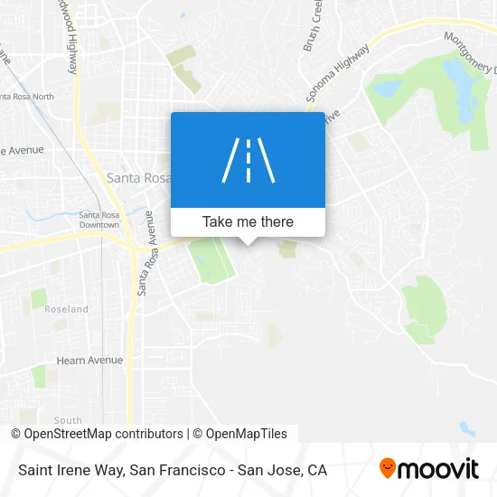 Saint Irene Way map