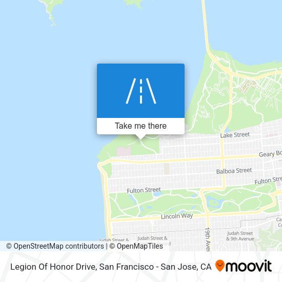Mapa de Legion Of Honor Drive