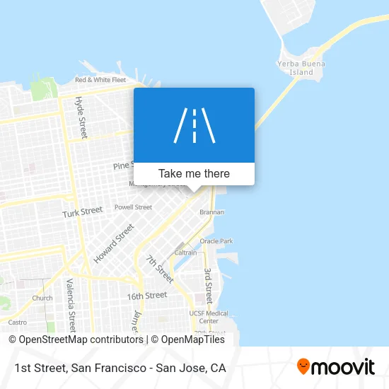 1st Street map