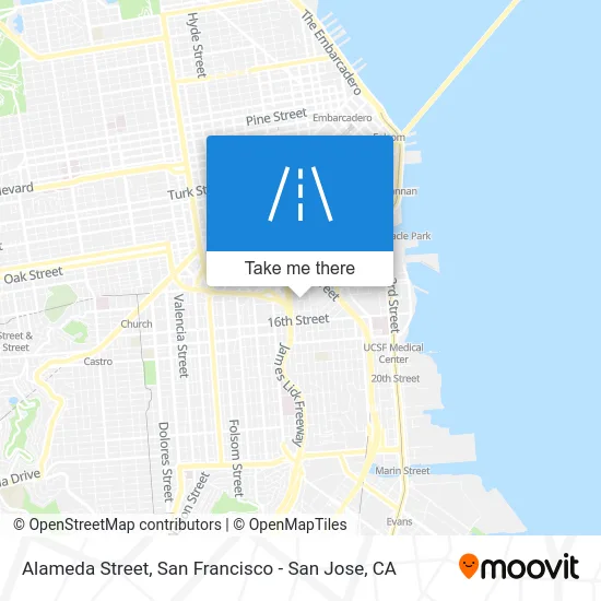 Alameda Street map