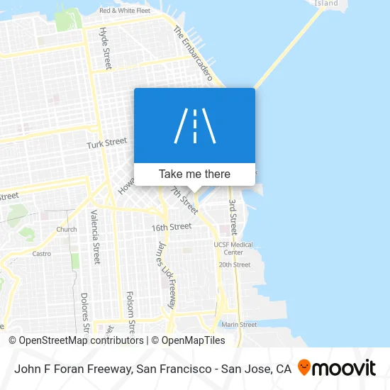 John F Foran Freeway map