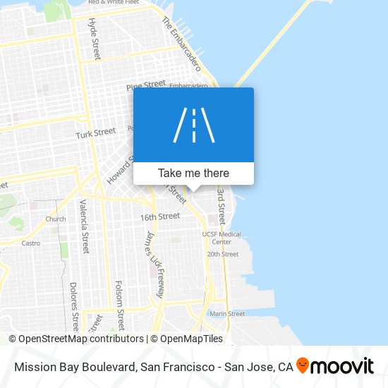 Mission Bay Boulevard map