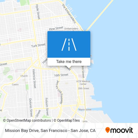 Mission Bay Drive map