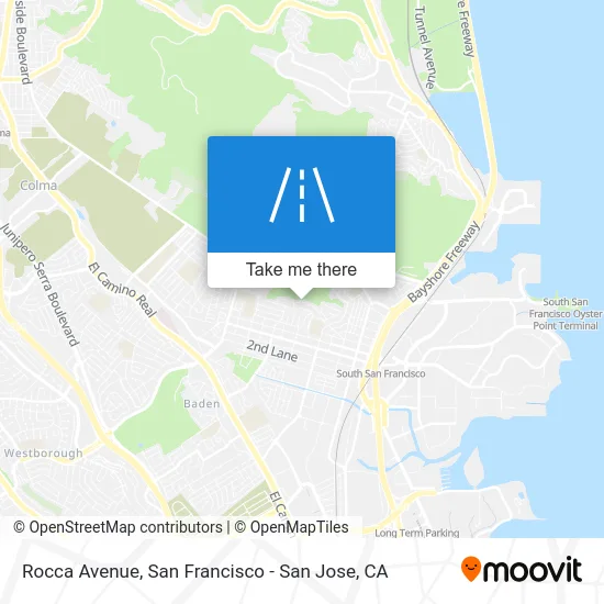 Rocca Avenue map